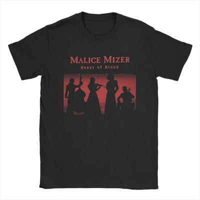 Футболки Malice Mizer для мужчин, футболка из чистого хлопка для отдыха, с круглым вырезом и коротким рукавом, новое поступление одежды