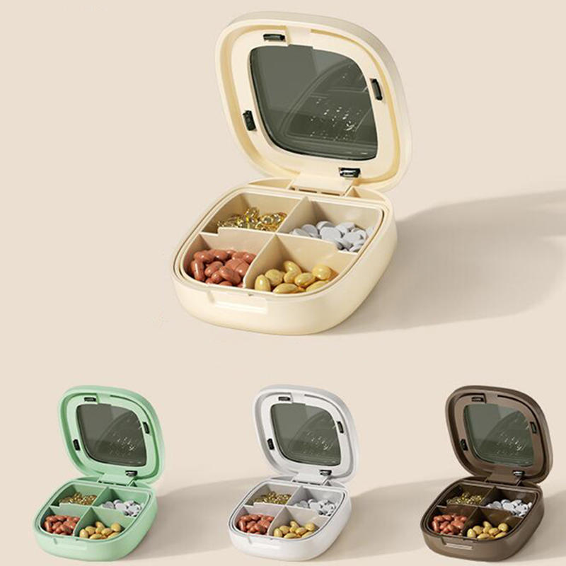 1PC Mini Portable Travel Medicine Box Tablet Partition Box Carry-On Daily Three Meals Weekly Seven Days Small Medicine Box S/L