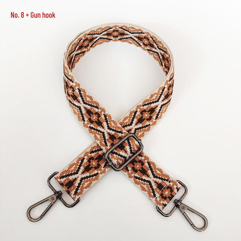 Красочный жаккардовый широкий плечевой ремень для женских сумок - Холщовый аксессуар для кроссбоди и рюкзака