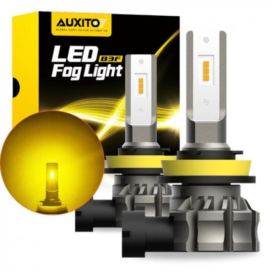 AUXITO CANBUS H16 H11 H8 Светодиодные противотуманные фары Янтарные 3000K Желтые Комплект для переоборудования