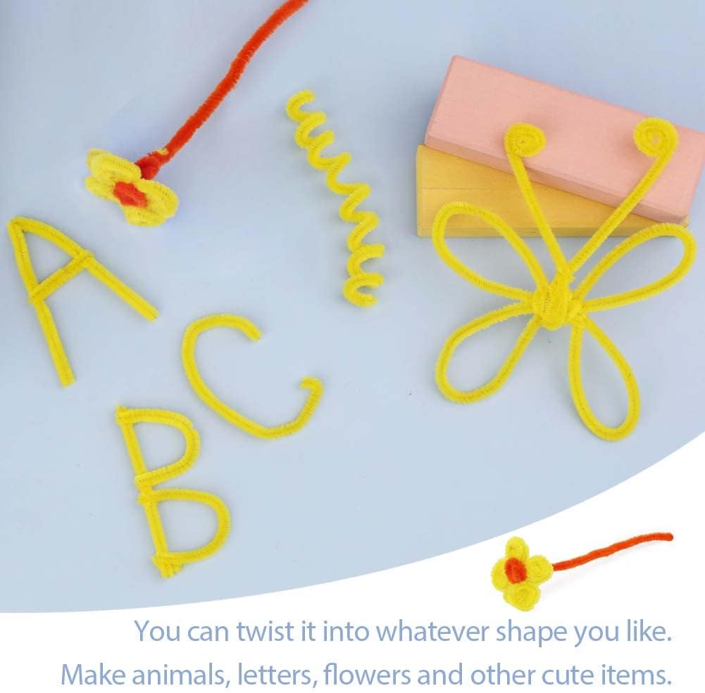 100 шт. Желтые ершики для чистки трубок, Креативные крафтовые ершики для фестивалей, DIY ручные поделки, Крафтовые материалы для дома, DIY ручные поделки