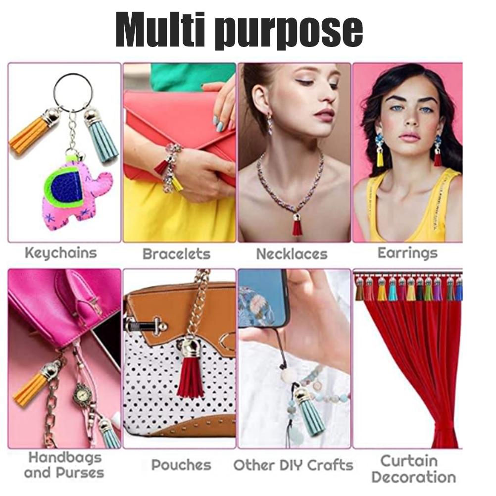 Акриловые заготовки для брелоков Набор кисточек для брелоков Круглые акриловые заготовки для брелоков и кисточки для брелоков