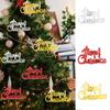 10pcs Plastic Xmas Tree Hanging Pendant Hanging Merry Christmas Letter Ornament Christmas