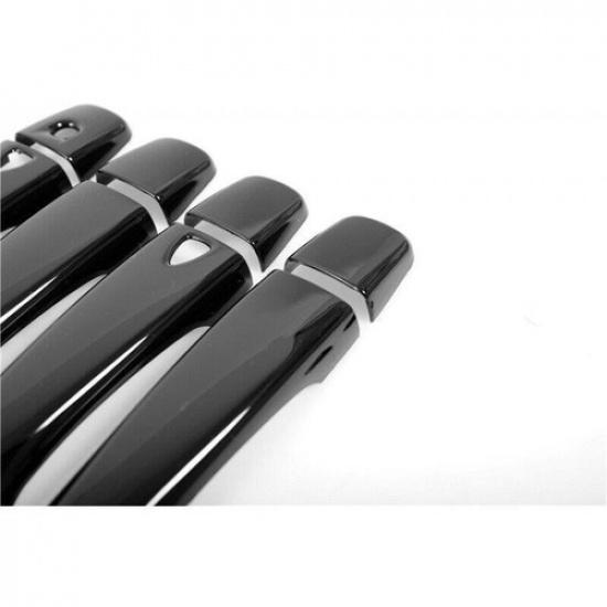 8Pcs Black Car Door Handle Cover Trim ABS For Nissan Rogue X-Trail 2014-