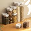 Clear Plastic Storage Jar with Airtight Seal for Kitchen Snacks Cereals Beans