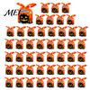 Halloween Souvenir Gift Packaging 48 Pcs Candy Bags, Kids Trick or Treat Goodie Cute Rabbit Transparent Cookie Bags with Drawstrings Ear Small Plastic