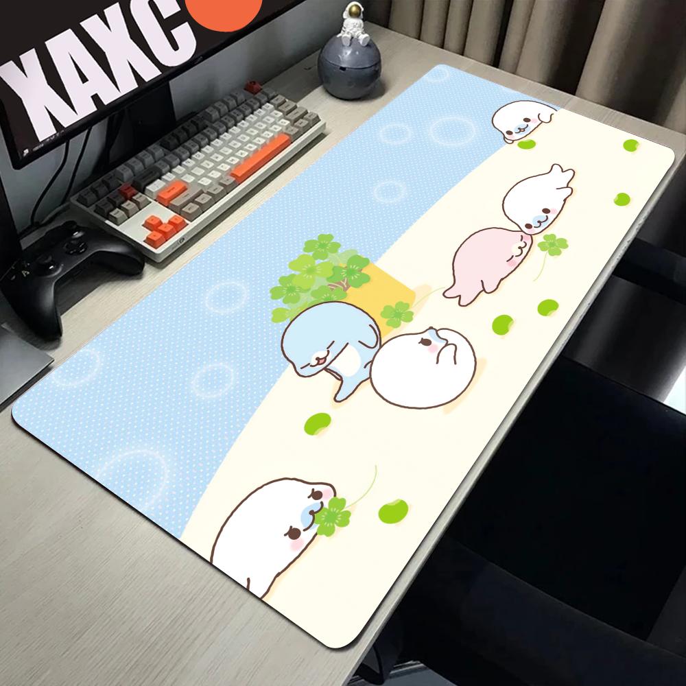 Милая Mamegoma Большая Игровая Коврик для Мыши Коврик для Компьютерной Мыши PC Геймер Ноутбук Коврик для Мыши Офис Коврик для Мыши Силиконовый Коврик для Клавиатуры Настольный Коврик
