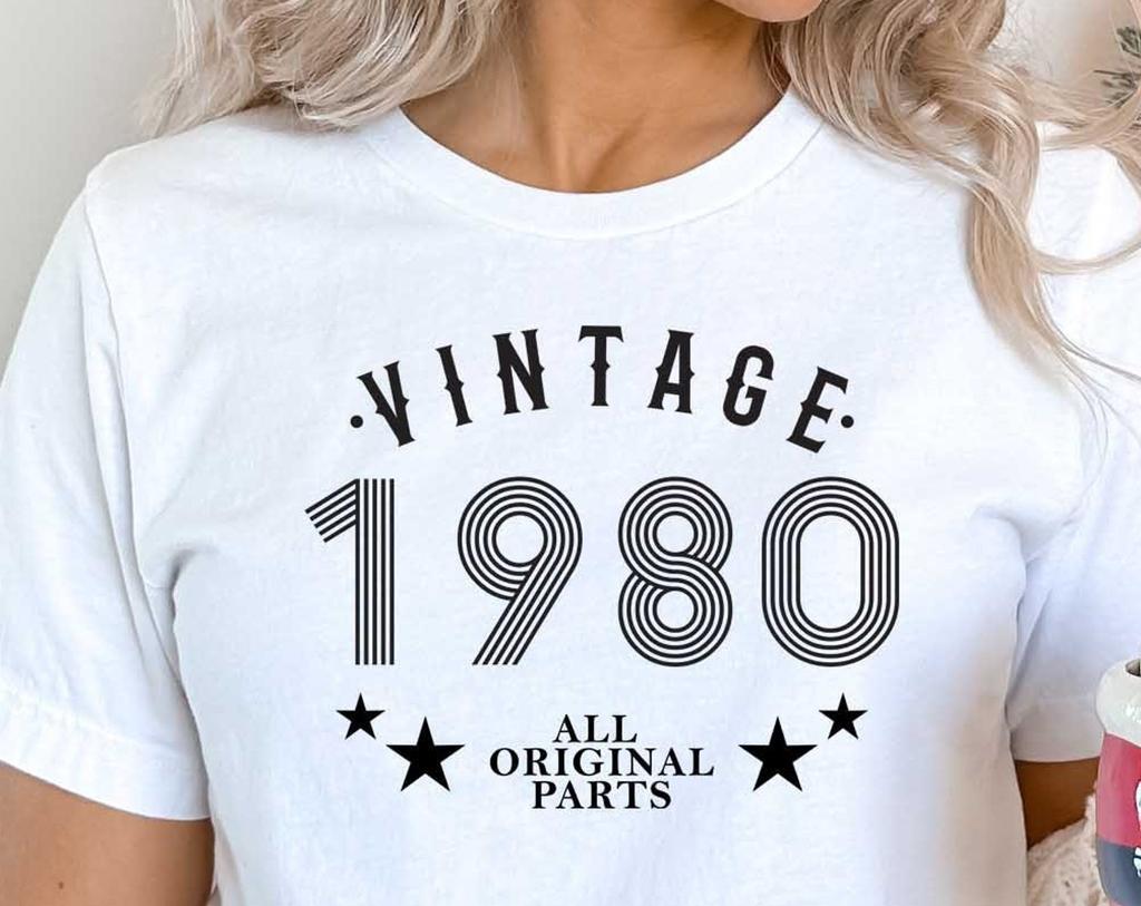 Vintage Birthday Shirt, Born 1980 Shirt, Legendary 43rd Birthday T-Shirt, Limited Edition 43rd Bday Gift, Personalized Any Year B-Day Shirt