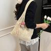 Вязаная сумка женская большой вместимости новая весенне-летняя ажурная на плечо сумка для покупок ленивый ветер пляжная сумка-тоут