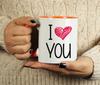 Inkdotpot Керамические кофейные кружки I Love You на 11 унций. Кофейные кружки отлично подходят для жениха, невесты, подарка на помолвку, холостяка и девичника.