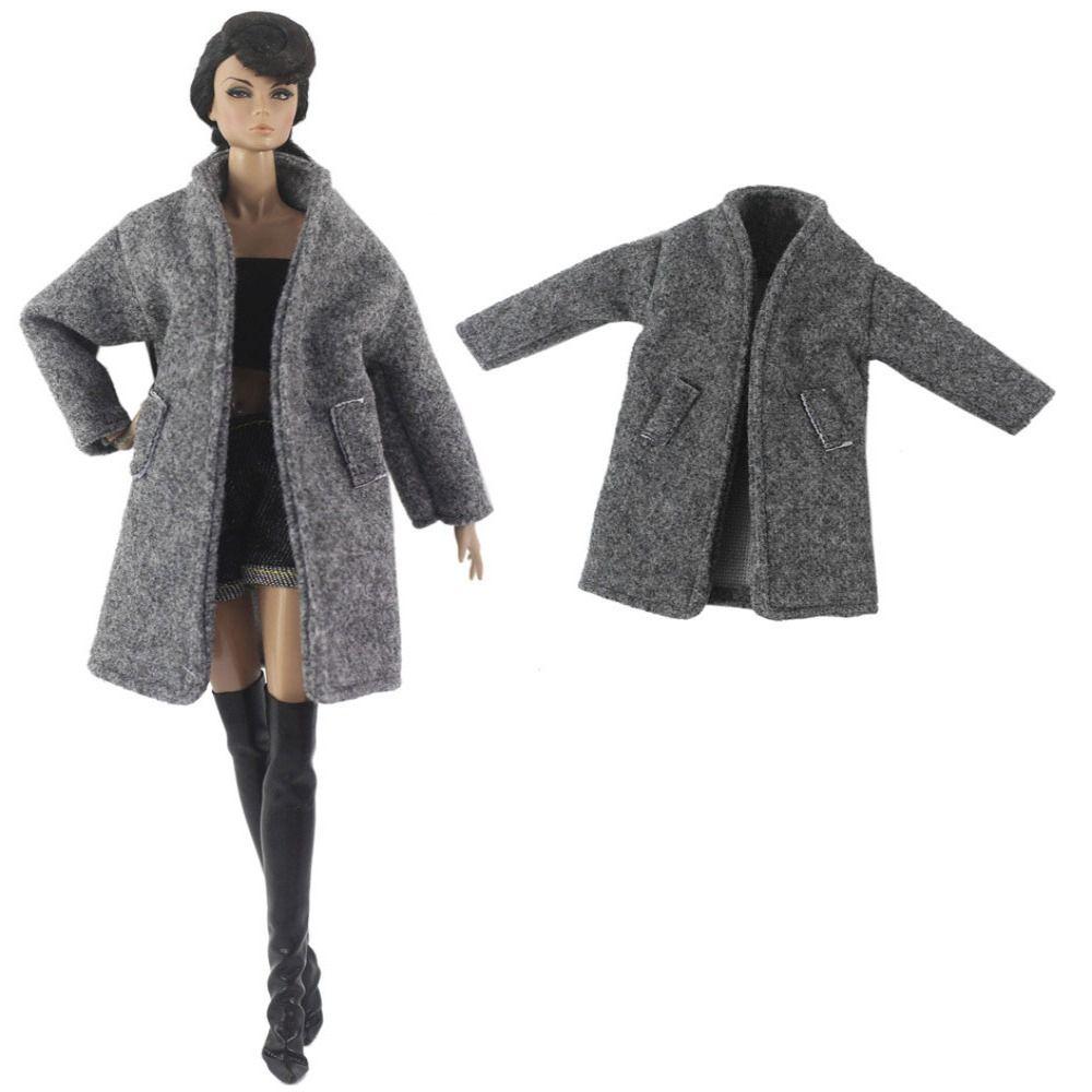 Winter Wear Woolen Coat Outfit Handmade Clothing Outfit  For 11.5 Inch 30cm Dolls/for 1/6 Bjd Dolls