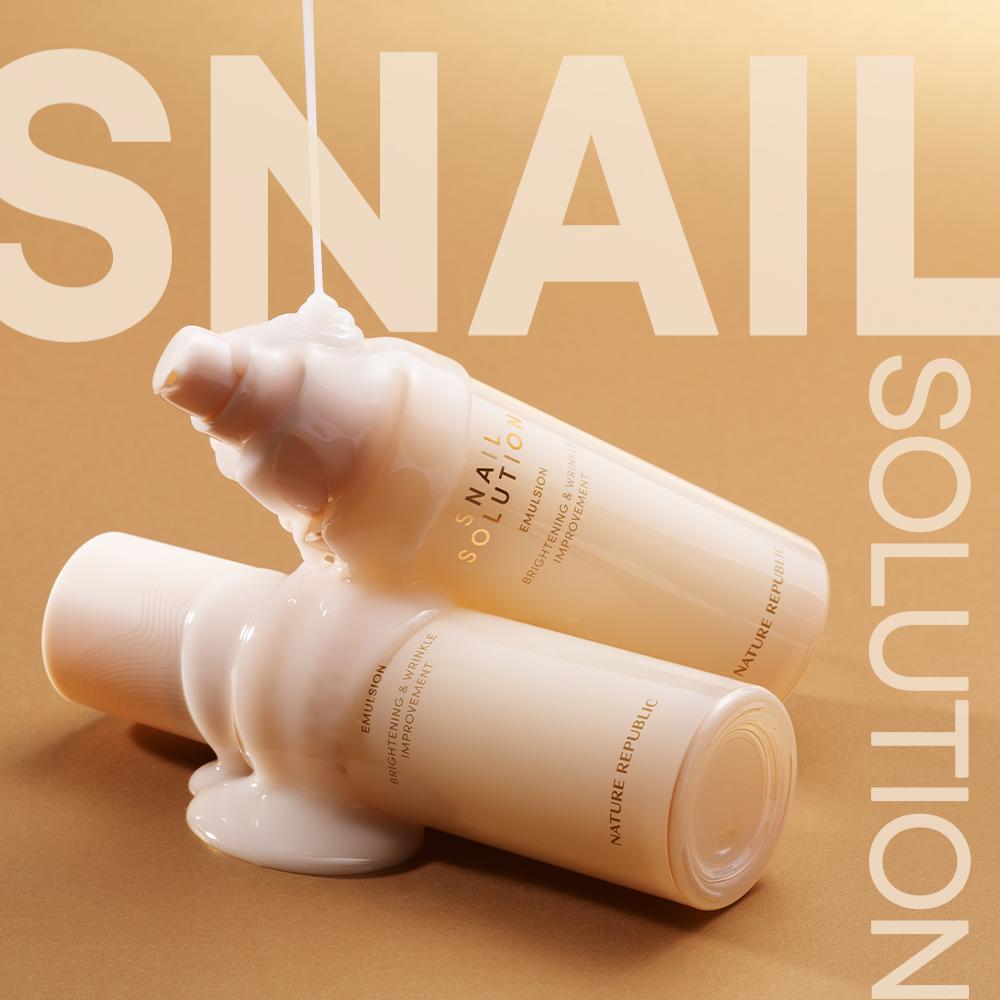 NATURE REPUBLIC Snail Solution Скин-бустер 130 мл/Эмульсия 120 мл/Крем 52 мл