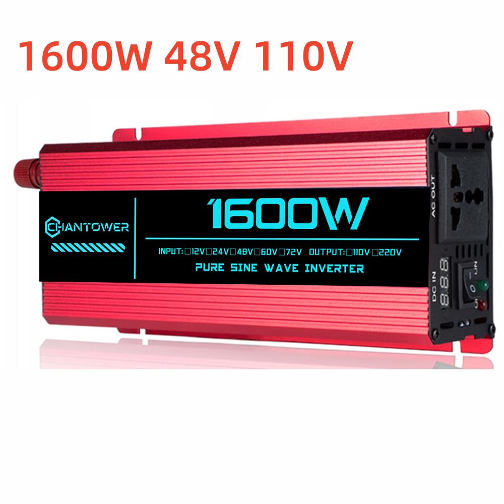Инвертор чистой синусоиды DC 48V в AC 220V/110V 1000W 1600W 3000W 4000W 5000W 6000W Преобразователь мощности Автомобильный солнечный инвертор