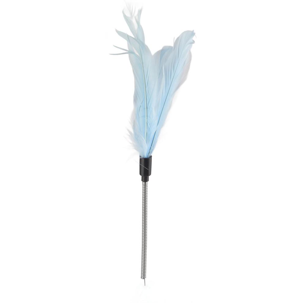 Blue 4-Layer Cat Ball Tower Toy with Feather & Catnip for Exercise