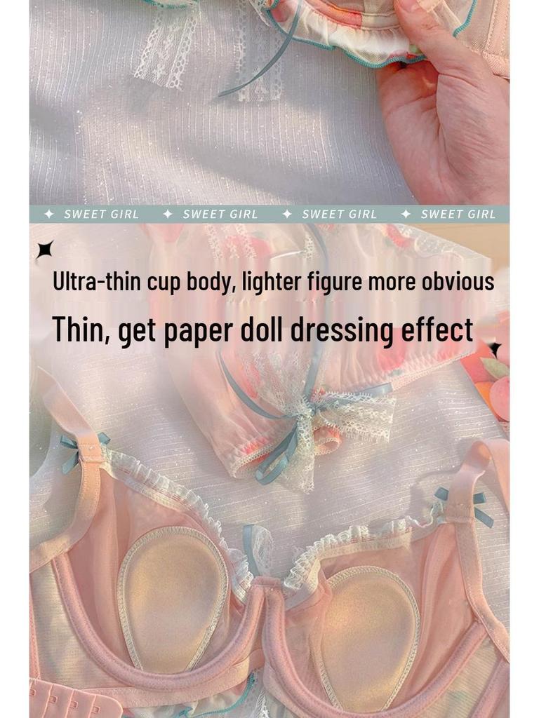 Сладкий и Томный: Японский стиль ультратонкий бюстгальтер с кроличьими ушками – Летнее женское нижнее белье для утонченного образа