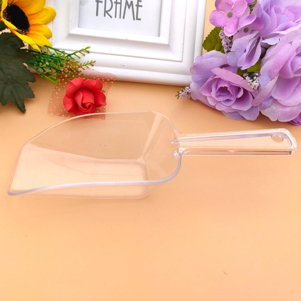 Square Mouth Ice Scoop Food Grade Plastic Kitchen Gadgets Safe Mini Ice Shovel  Birthday Wedding