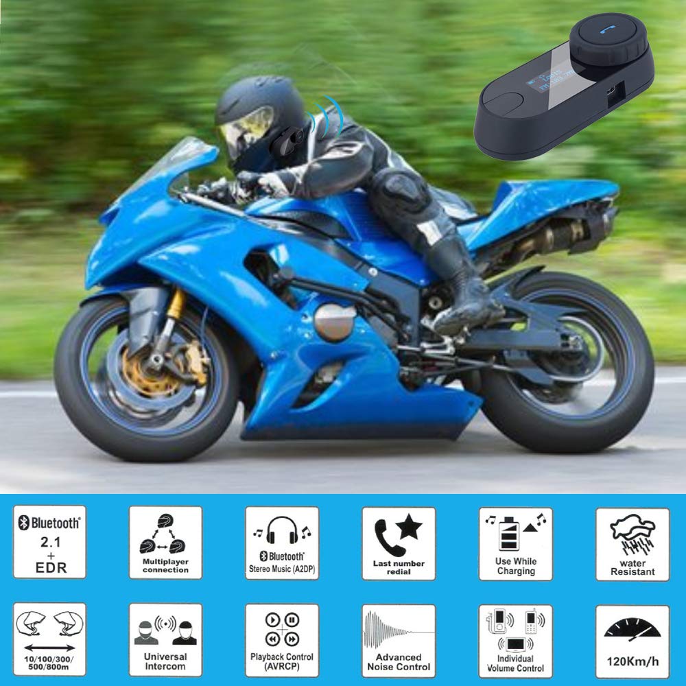 FreedConn TCOM-SC Мотоциклетная Bluetooth-гарнитура для шлема, Водонепроницаемая, Интерком