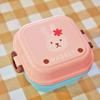 Layer Square Animal Plastic Children Fruit Food Storage Box Tableware Fresh Keeping Box Lunch Box