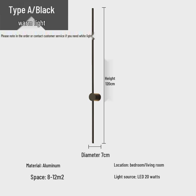 Nordic Rotatable Long Strip Wall Lamp - Modern Luxury for Living Room or Bedroom