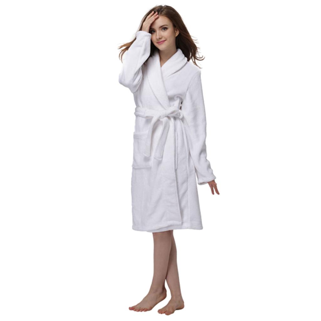 Вес 100% хлопок купального халата гостиницы ванной комнаты женщин/людей естественный