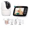 HD Baby Video Monitor Camera 3.5 Inch Color Screen Pan Tilt 4X Zoom Night Vision Home Security