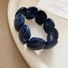Acrylic Marbled Round Spliced Bracelet - Elegant Chinese-Style Fashion Bangle for Women