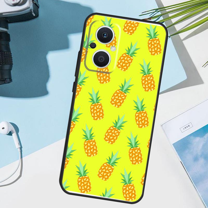 Летний чехол с ананасом для OPPO Reno 12 F 13 13F 11 8T 7 8 10 Pro OPPO Find X8 X6 Pro X3 X5 Lite Чехол Funda