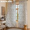 1 шт. NAPEARL Ретро Черно-белые Цветочные Шторы с Бахромой и Полузатемняющие Шторы для Окна Кухни Спальни Гостиной Домашнего Декора