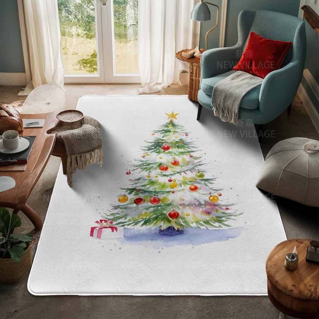 Ковер у входа в дом Домашний коврик у двери Гостиная Ванная Комната Ноги ванная комната Нескользящие коврики с водопоглощением для ванной Счастливого Рождества зима