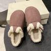 Fashion Women Flats Cotton Snow Boots Suede Fashion Warm Platform Shoes New Trend Walking Short Plush Casual Female Zapatos De Mujer