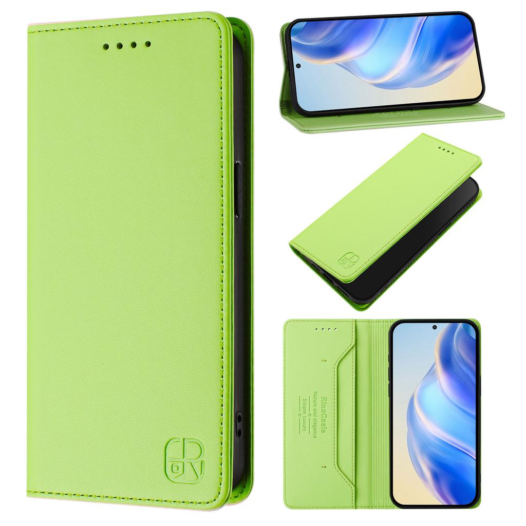 For Motorola Moto G75 5G Leather Case RINACASIS RC01 Phone Cover with RFID Blocking Wallet Stand
