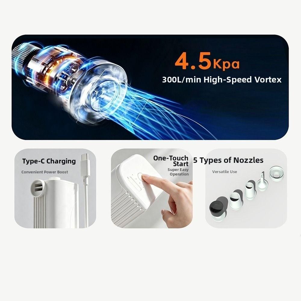 Portable Electric Air Pump Rechargeable Inflator Small Pump Small Wireless Air Inflator Camping