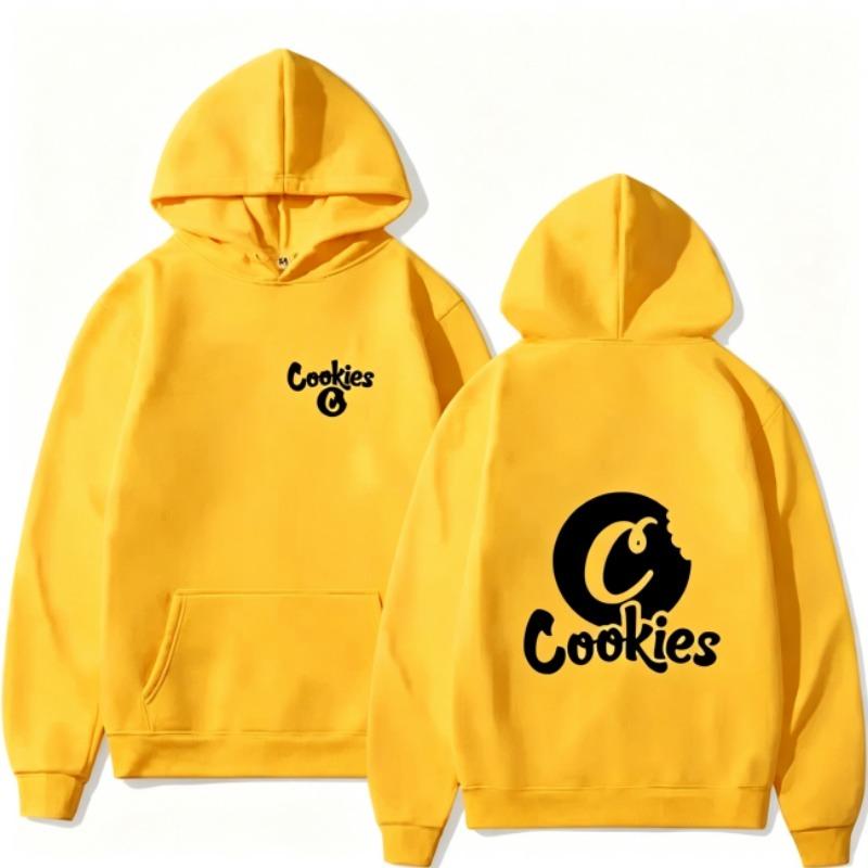 Autumn Men's Women's Hoodies Cookies Letter Printing Unisex Fashion Pullover Long Sleeves Loose Casual Vintage Sweatshirts