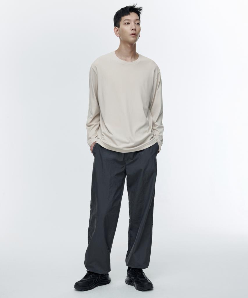 MUSINSA STANDARD Nylon Wide String Pants [Gray]