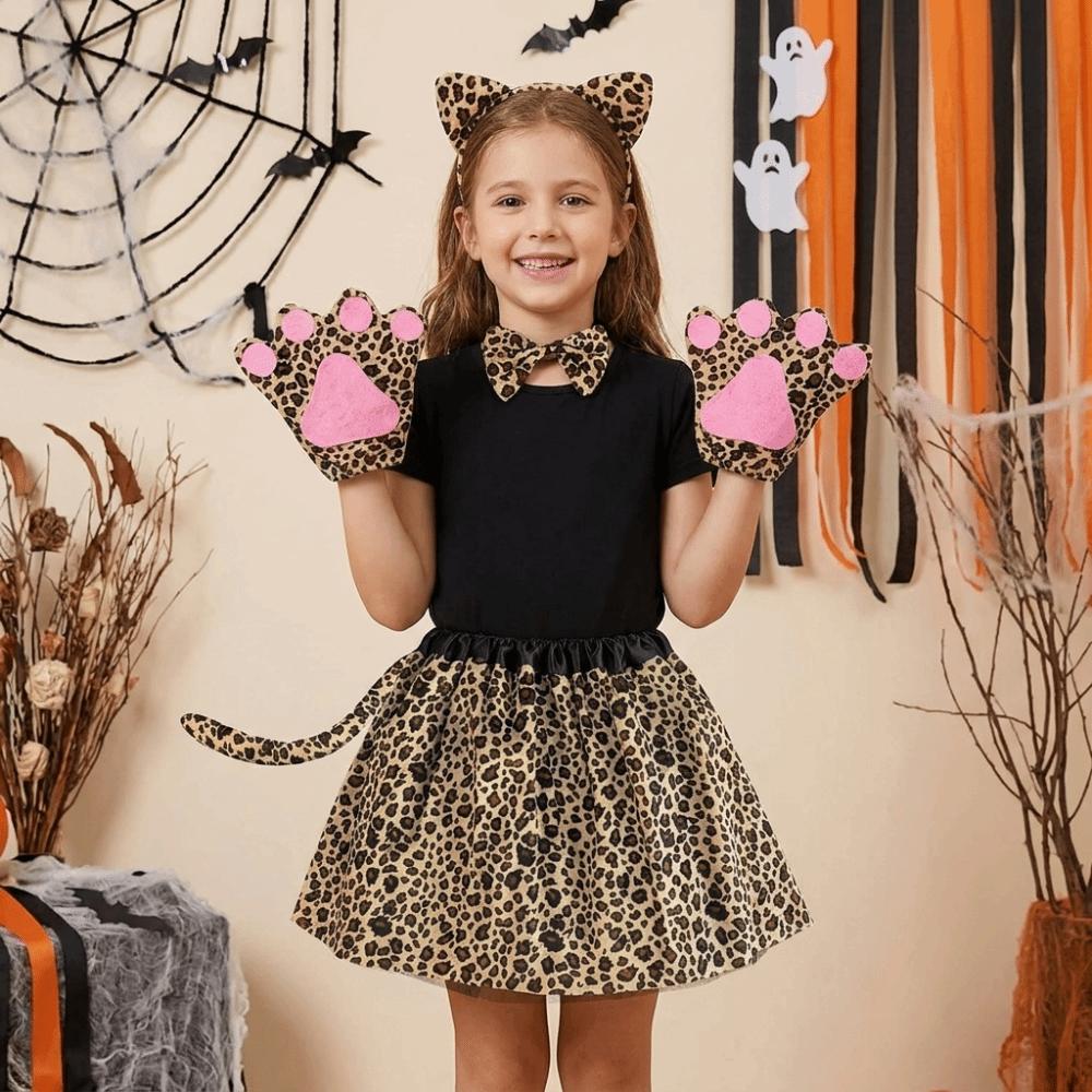 Giraffe Skirt Headband Bow Children Short Dress Themed Carnival Event