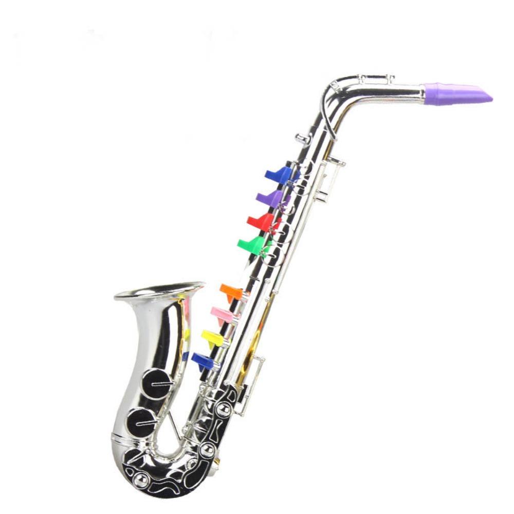 Simulated Musical Kids Saxophone Toy Silver Gold Musical Instruments For Toddler