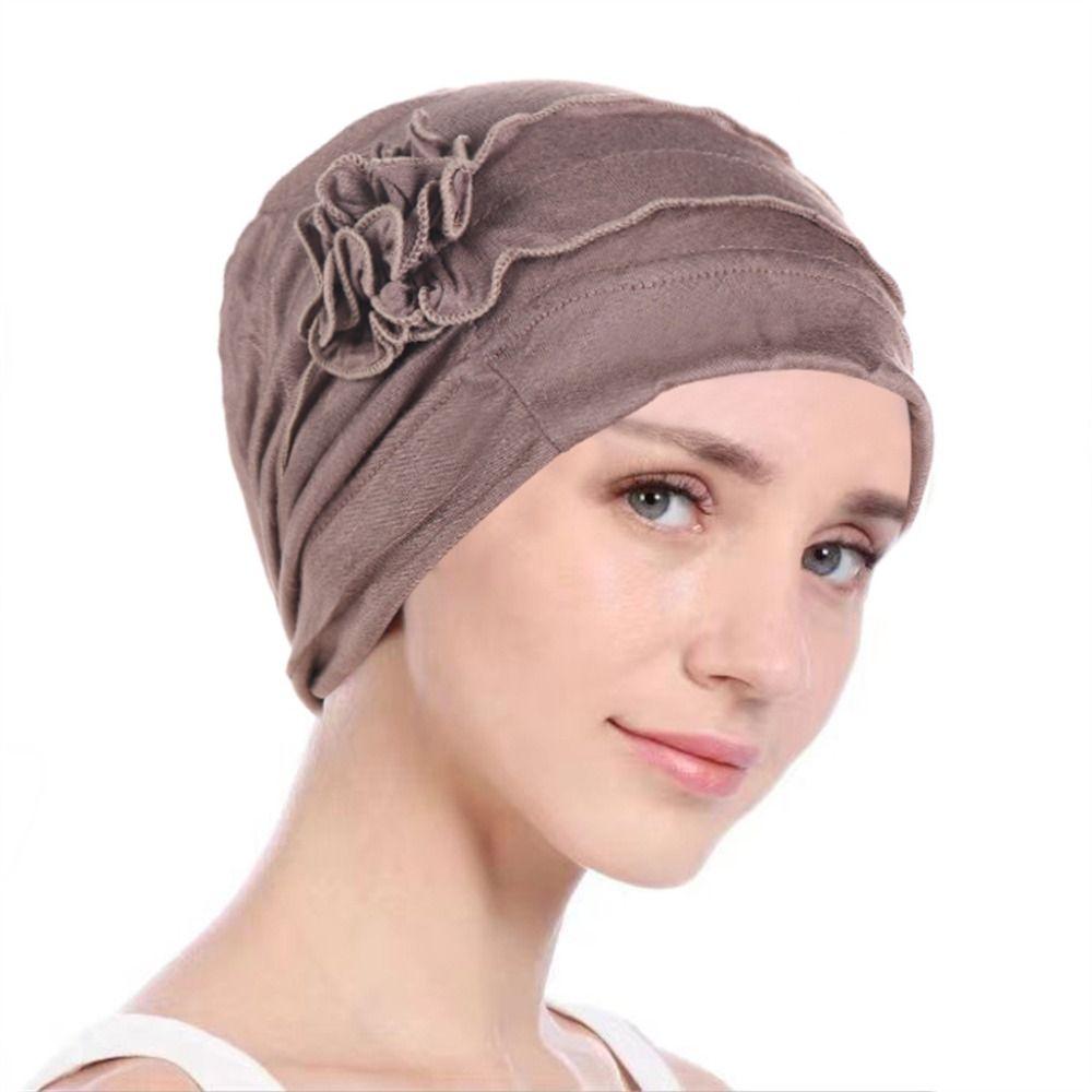 Muslim Scarf Cap Softness Cancer Chemo Beanies Cap Turban Hats Women Hijab Headwrap Headwear