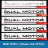 DKRSE1 3d ABS Chrome Black Red Logo Dual Motor Emblem Letters Car Trunk Badge For Tesla Model Y 3 X S Dual Motor Sticker Accessories