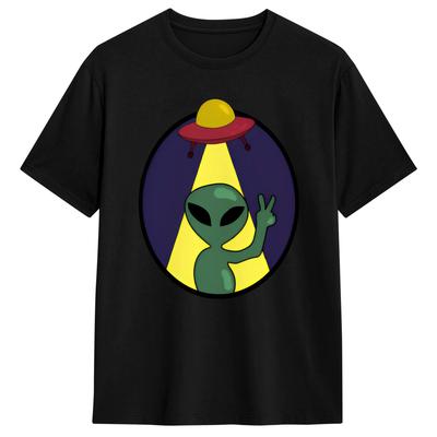 Unisexs Tshirt Ufo We Come In Space Alien Hipster 100 Cotton Tees Short Sleeve T Shirt Crewneck Clothes Classic