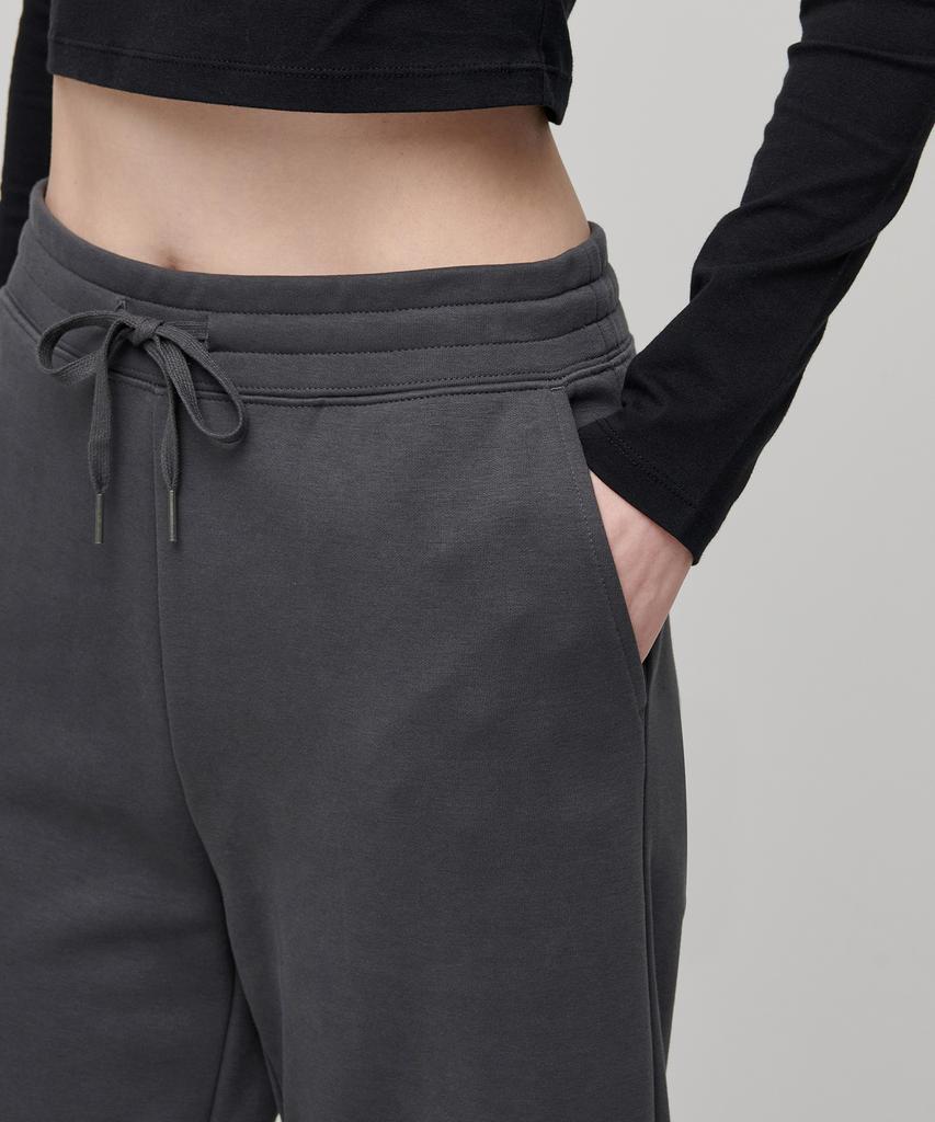 MUSINSA STANDARD WOMAN Women'S Flat Terry Wide Lounge Sweatpants [Gunmetal]