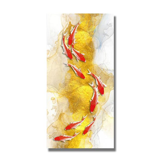 Koi Fish Feng Shui Carp Lotus Pond Canvas Painting Modern Posters and Prints Wall Art Picture for Living Room Home Decor Cuadros