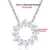 S925 Sterling Silver 4.2CT Pear Marquise Moissanite Necklace, Lab Grown Diamond Pendant, Elegant Luxury Fine Jewelry Gift for La
