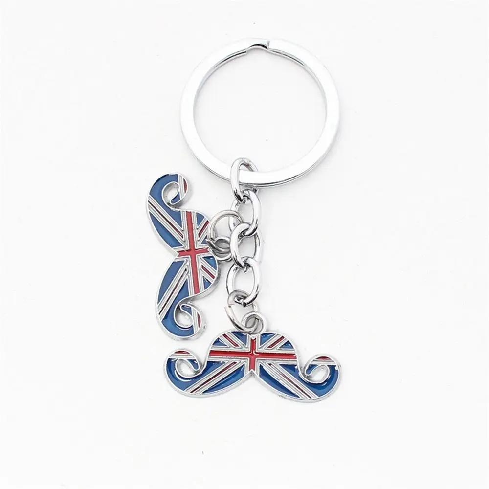 Bag Purse Charm Excellent Quality Key Chain UK Flag Keychain Union Jack Keyring GB British Flag Heart Pendant