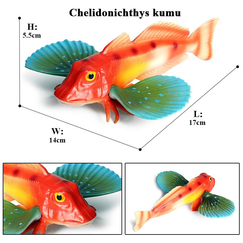 Oenux Модель Морские Животные Фигурки Экшн Океанские Рыбы Парусник Окунь Групер Лосось Фигурки для Аквариума ПВХ Обучающая Детская Игрушка