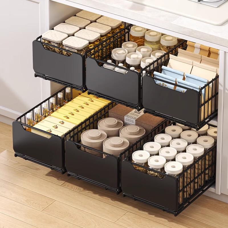 OIMG Foldable Kitchen Pull-Out Storage Rack