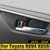 For Toyota RAV4 XA50 Hybrid 2019 2020 2024 2024 2024 2024 RAV 4 Stainless Steel Car Inner Door Handle Bowl Cover Trim Stickers