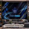 Wall Hanging Tapestry Custom NameToronto Maple Leafs Pattern Personalized Printed Fabric Wall Decor
