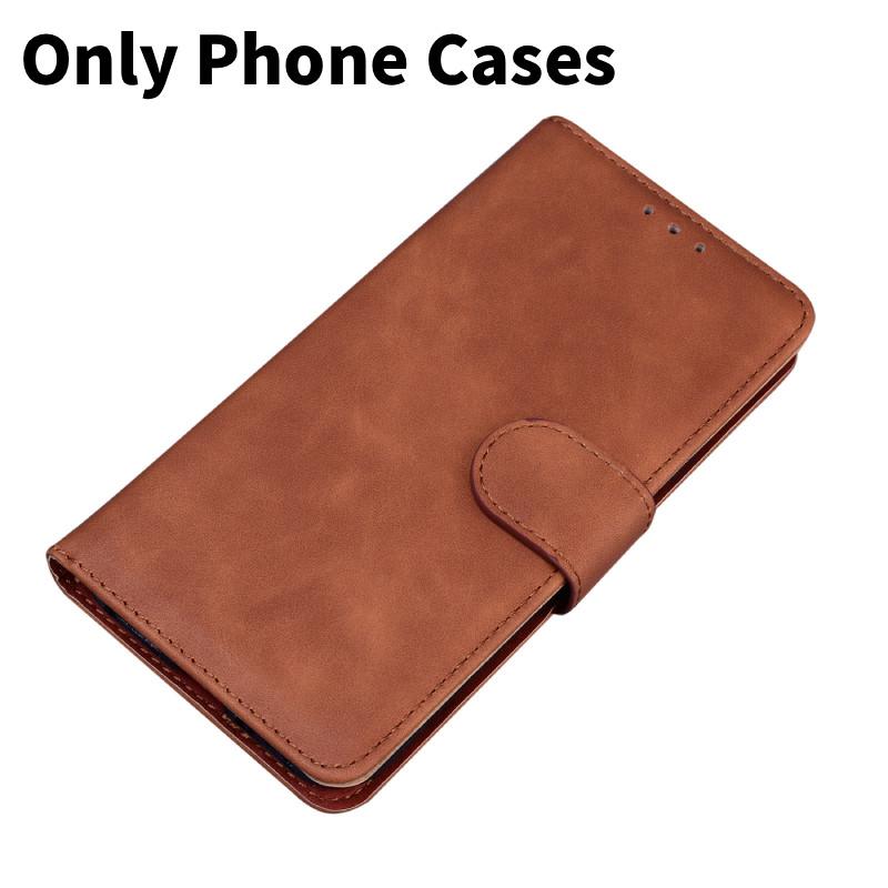 Galaxy For A06 Solid Color Skin Leather Phone Case Women Men Magnetic