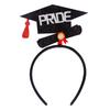 Celebrate Graduation Cap Headband Non-slip Colorful Bachelor Cap Hair Hoop Personality Shiny Doctoral Hat Headdress