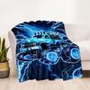 Various Car-patterned Mountain Bike Flannel Blankets - Soft and Suitable for Sofas, Beds, Offices, Travel, All Seasons, and Make A Great Holiday Gift.